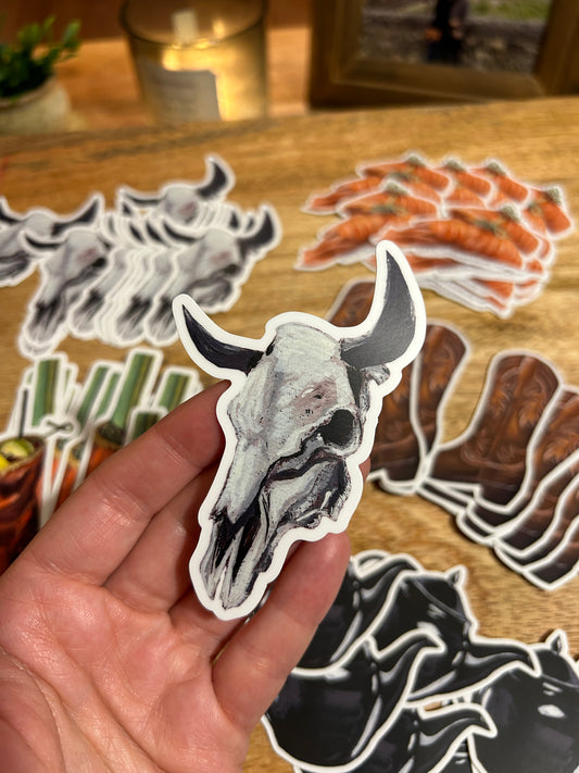 Cow Skull Sticker