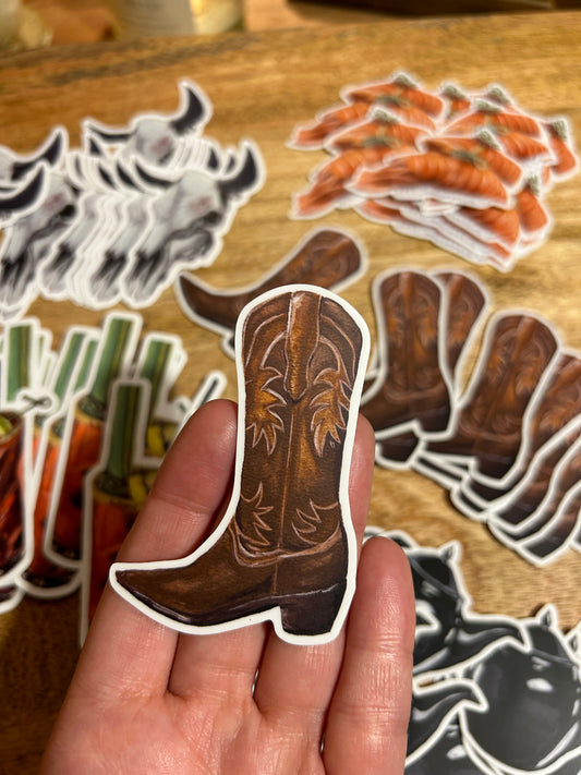 Cowboy boot sticker
