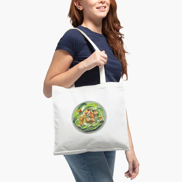 Caesar Salad Cotton Tote Bag