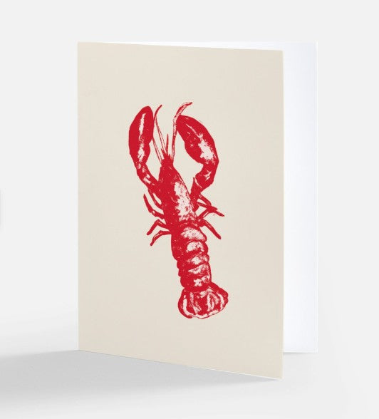Lobster Screenprint Greeting Card