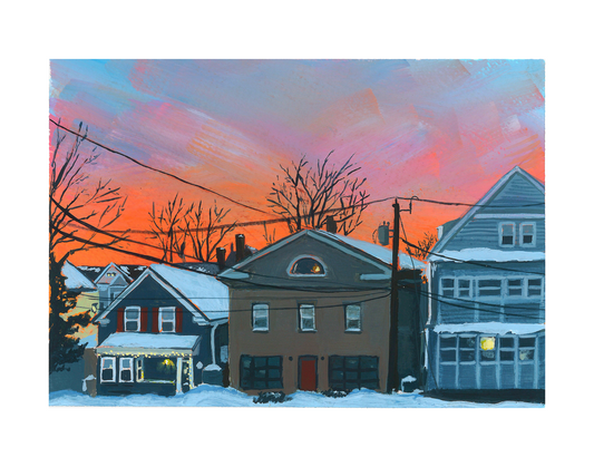 Winter Neighborhood Print 11 x 14