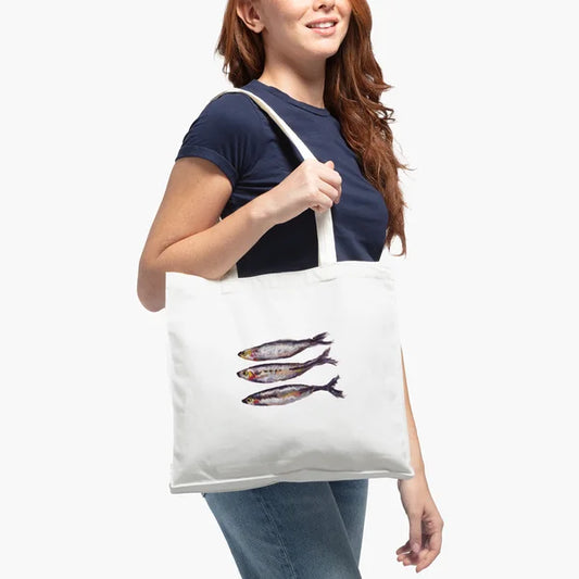 3 Fish Cotton Tote Bag