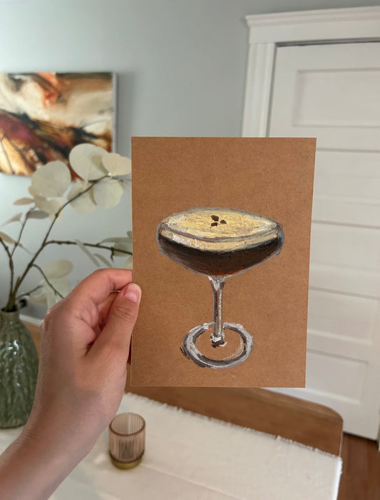 Espresso Martini Pastel Drawing