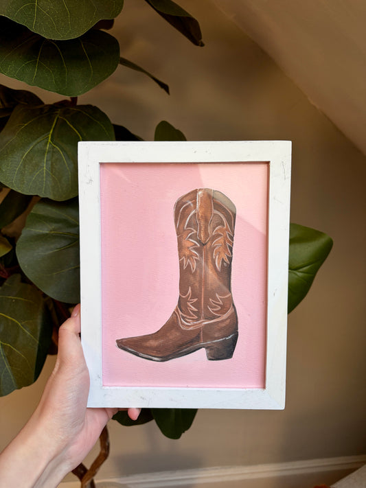 Cowboy Boot Original Painting