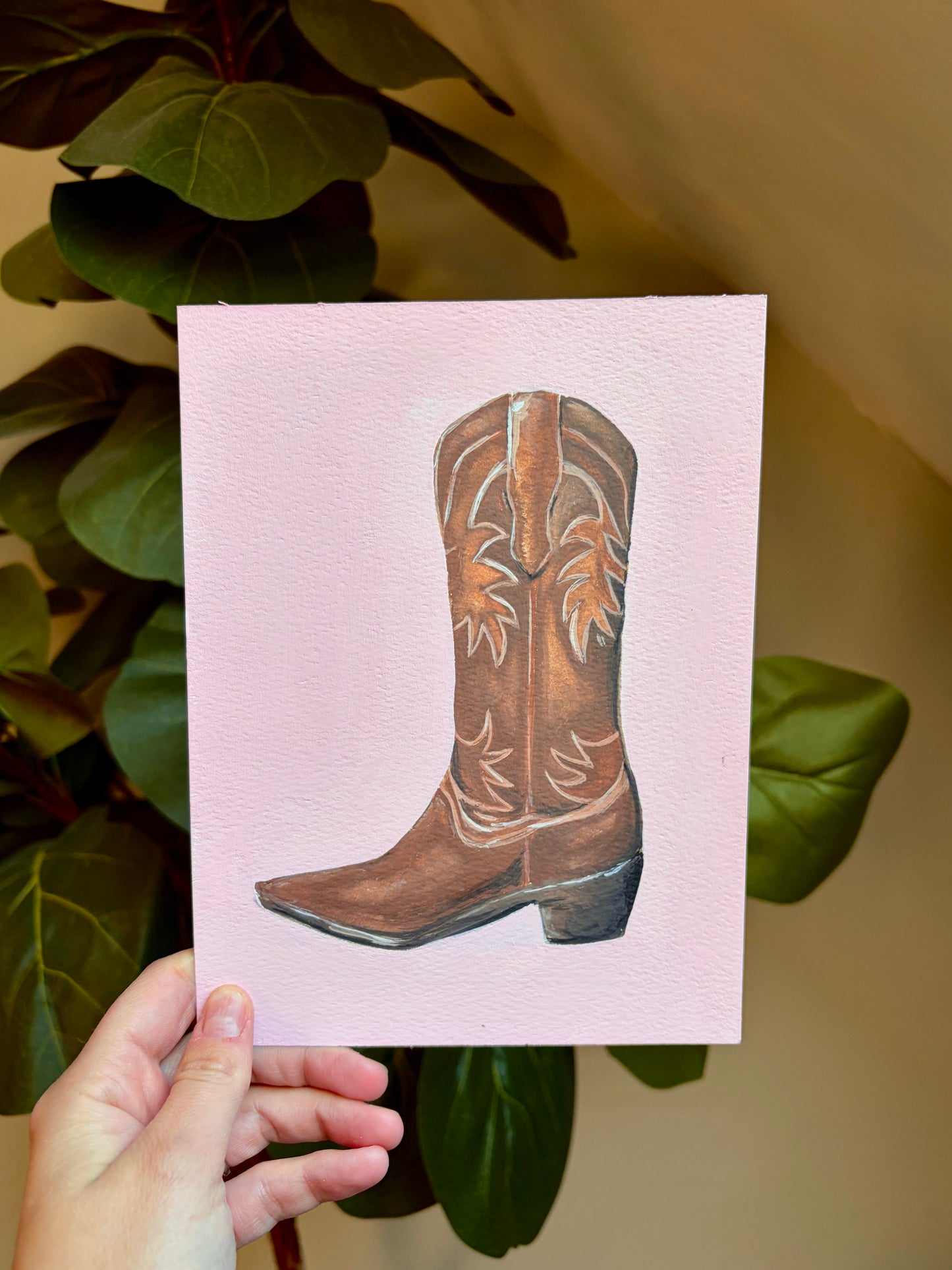 Cowboy Boot Original Painting