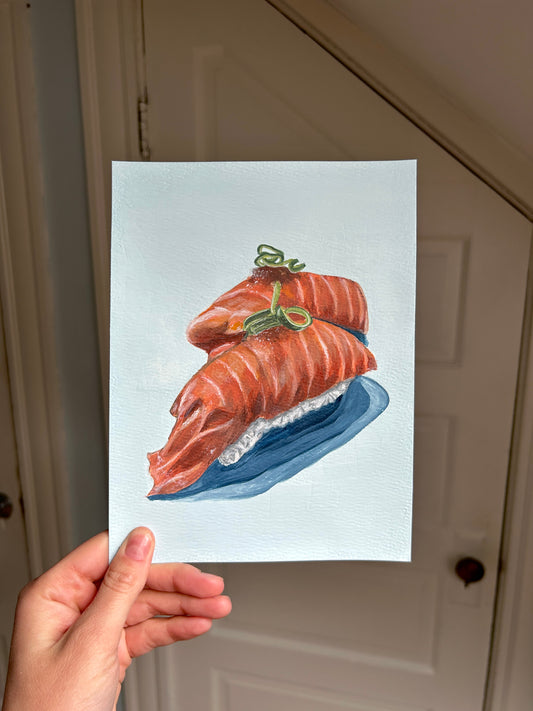 Salmon Sushi Original Painting