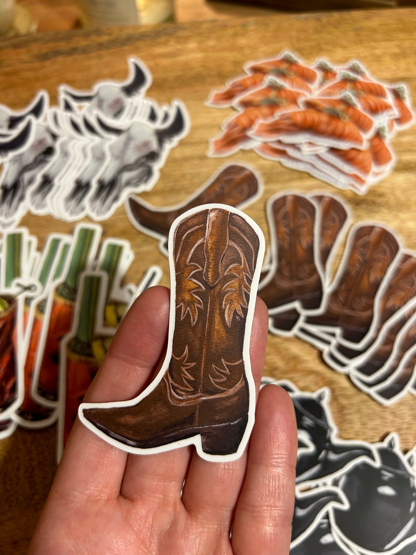 Cowboy boot sticker