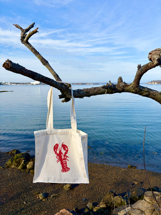 Lobster Cotton Tote Bag