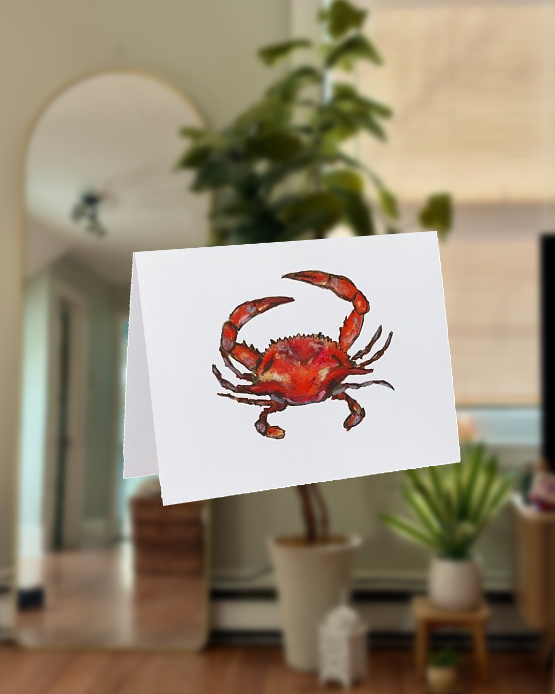 Plain Crab Greeting Card