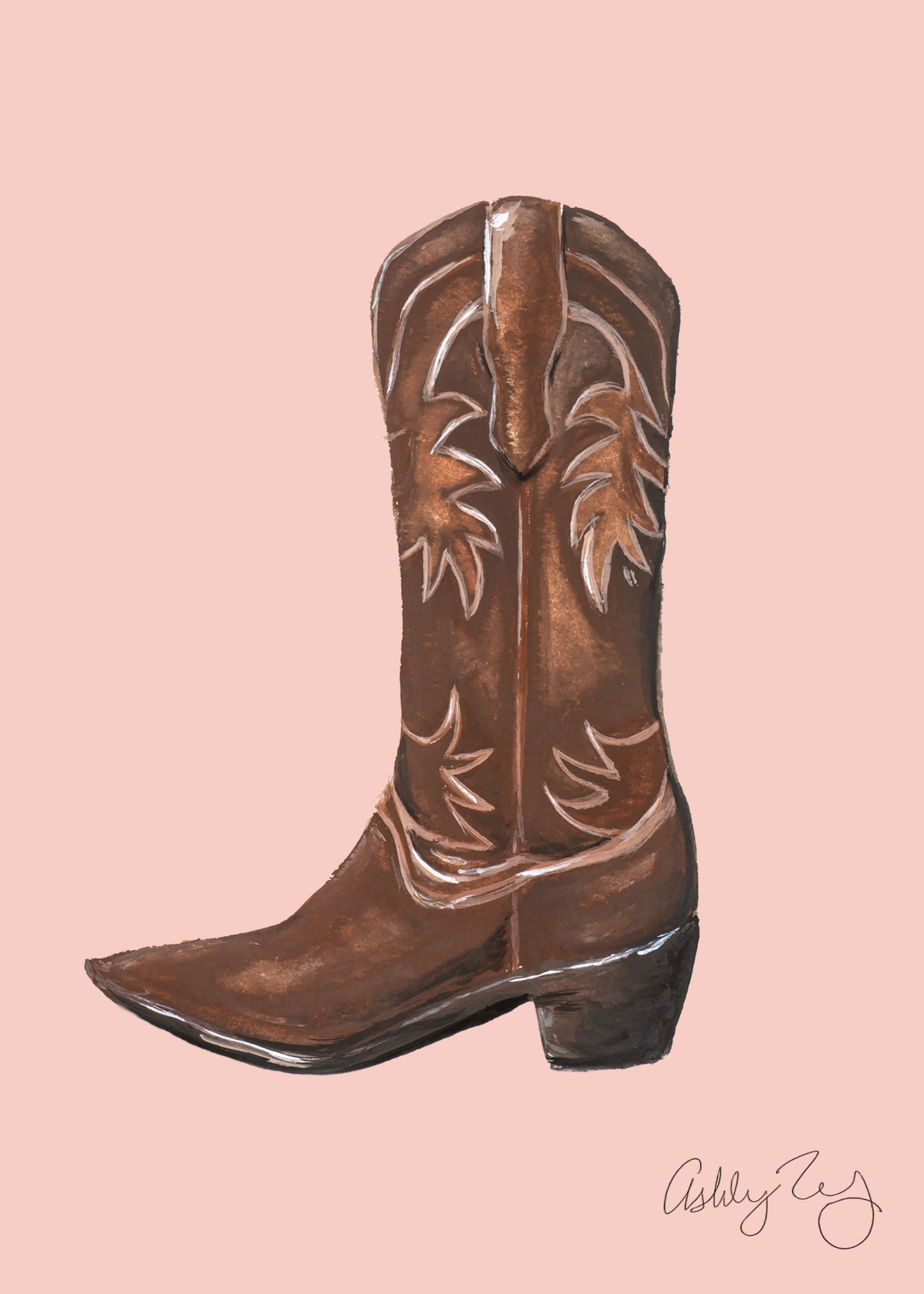 Cowboy Boot 5 x 7" Print