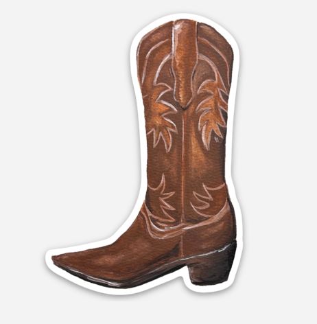 Cowboy boot sticker