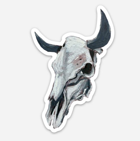 Cow Skull Sticker