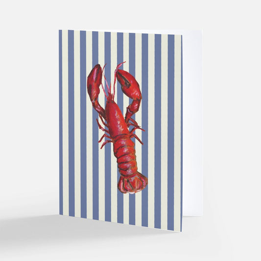 Pinstripe Lobster Greeting Card