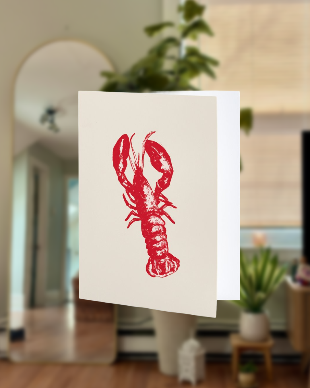 Lobster Screenprint Greeting Card