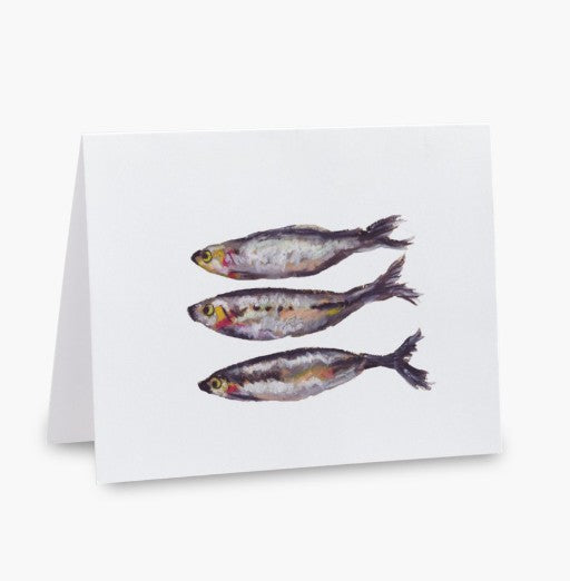 Three Fish Greeting Card